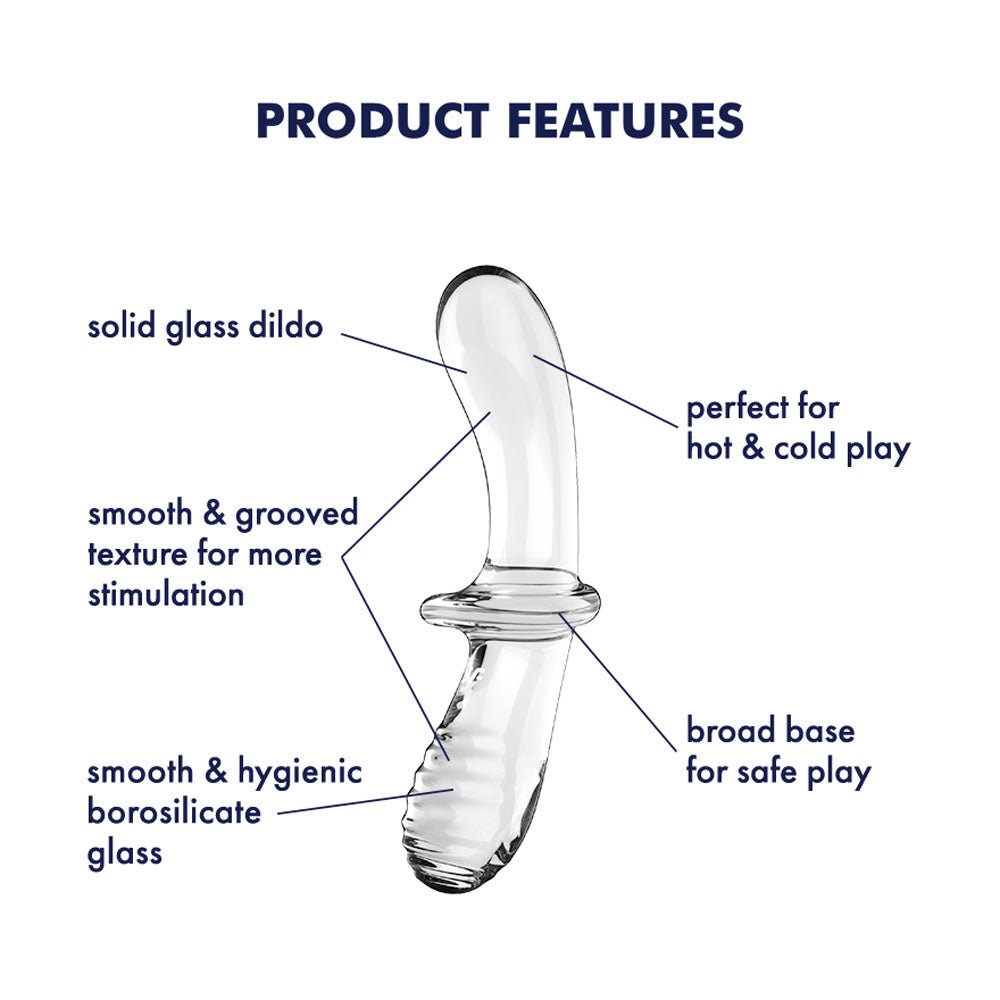Satisfyer Double Crystal - Clear Glass Double Ended Dildo – Sex toys NZ by Naughtyhut. Discreet delivery nationwide.