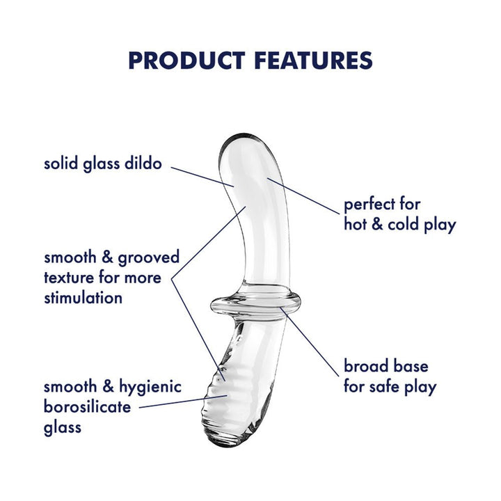 Satisfyer Double Crystal - Clear Glass Double Ended Dildo – Sex toys NZ by Naughtyhut. Discreet delivery nationwide.