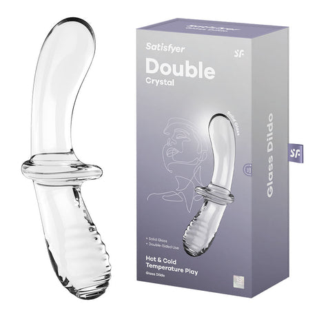 Buy Satisfyer Double Crystal - Clear Glass Double Ended Dildo – Naughtyhut NZ sex toys online. Discreet delivery & top brands.