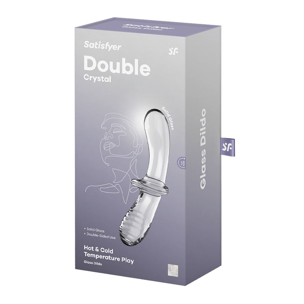 Satisfyer Double Crystal - Clear Glass Double Ended Dildo – Sex toys NZ by Naughtyhut. Discreet delivery nationwide.