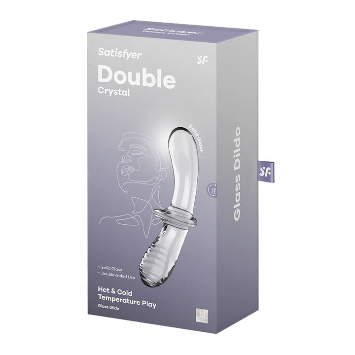 Satisfyer Double Crystal - Clear Glass Double Ended Dildo – Sex toys NZ by Naughtyhut. Discreet delivery nationwide.
