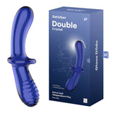 Buy Satisfyer Double Crystal - Blue - Blue Glass Double Ended Dildo – Naughtyhut NZ sex toys online. Discreet delivery & top brands.