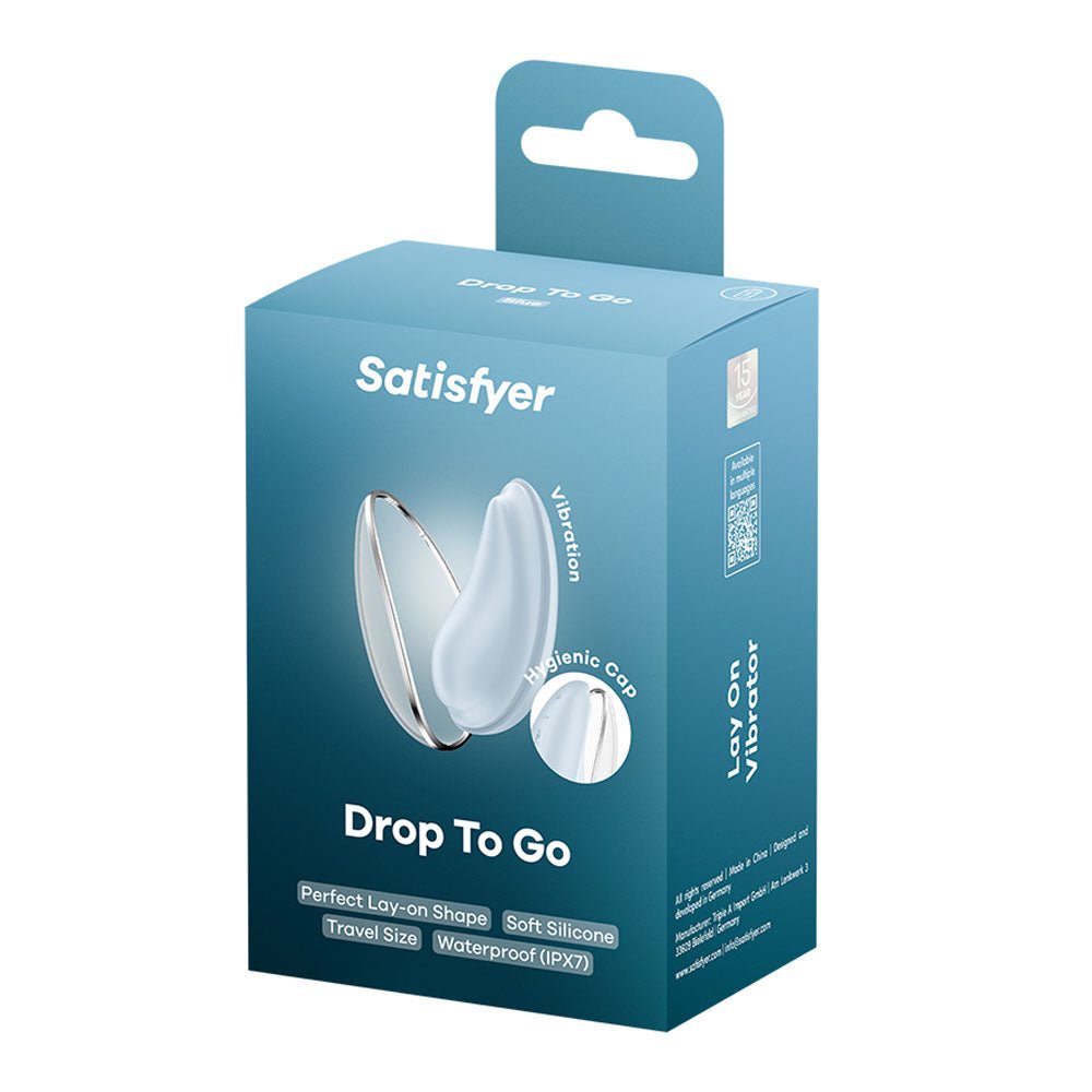 Satisfyer Drop To Go - Blue - Blue USB Rechargeable Clitoral Stimulator – Sex toys NZ by Naughtyhut. Discreet delivery nationwide.
