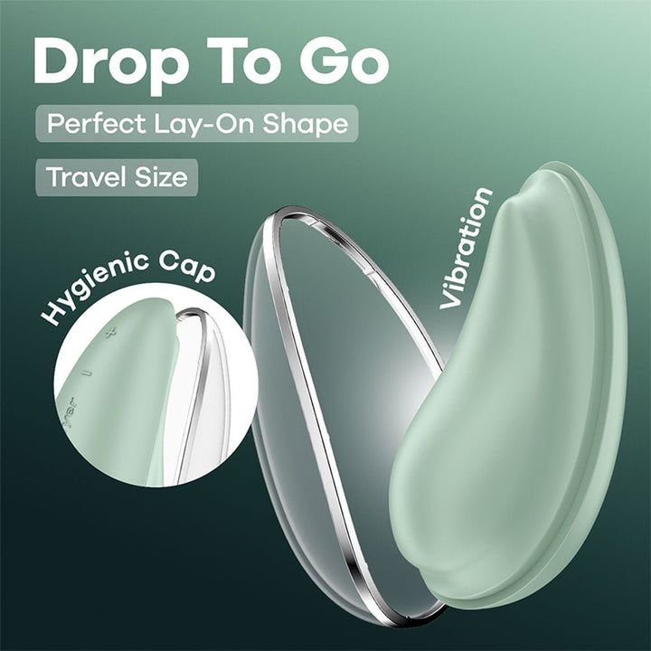 Satisfyer Drop To Go - Mint - Mint Green USB Rechargeable Clitoral Stimulator – Sex toys NZ by Naughtyhut. Discreet delivery nationwide.