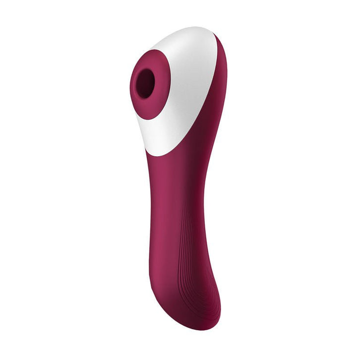 Satisfyer Dual Crush - Red Air Pulse Stimulator with Vibration – Sex toys NZ by Naughtyhut. Discreet delivery nationwide.
