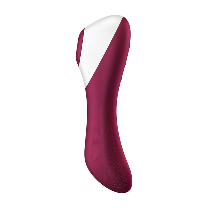 Satisfyer Dual Crush - Red Air Pulse Stimulator with Vibration – Sex toys NZ by Naughtyhut. Discreet delivery nationwide.