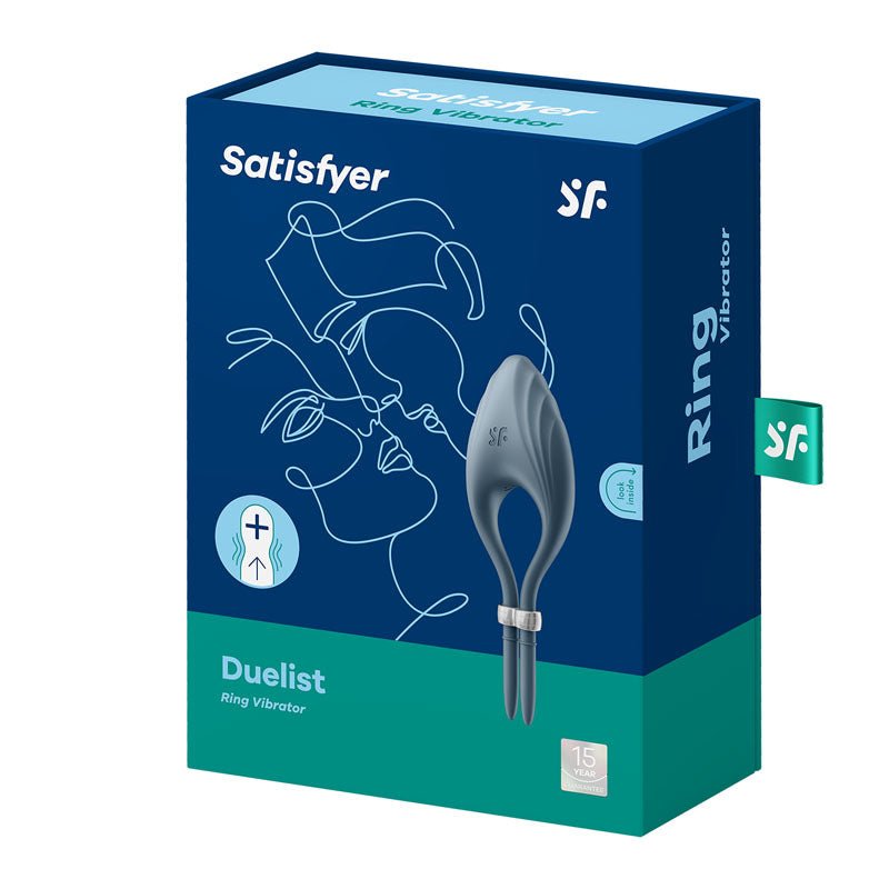 Buy Satisfyer Duelist - Dark Blue Vibrating Adjustable Lasso Cock Ring – Naughtyhut NZ sex toys online. Discreet delivery & top brands.