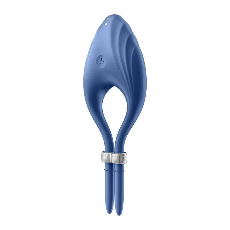 Satisfyer Duelist - Vibrating Adjustable Lasso Cock Ring in Blue, back view