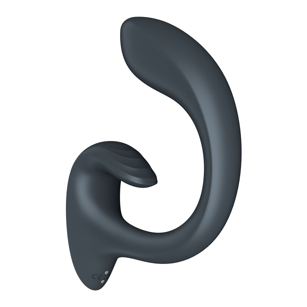 Buy Satisfyer G For Goddess 1 - Dark Grey - Dark Grey USB Rechargeable Vibrator with Clit Stim – Naughtyhut NZ sex toys online. Discreet delivery & top brands.