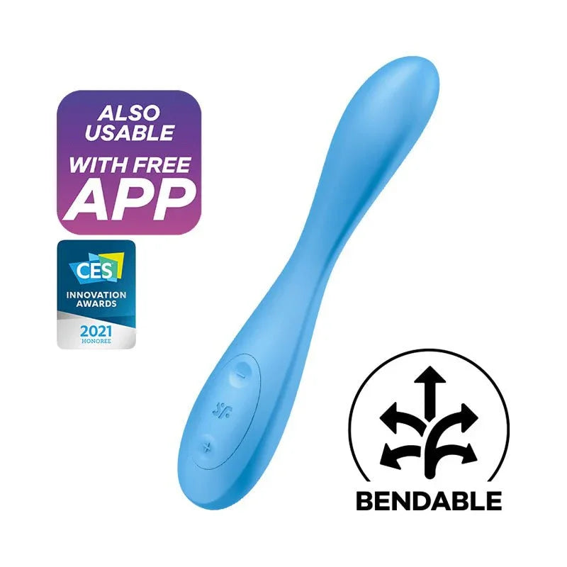 Satisfyer G-Spot Flex 4 - Vibrator in Blue with a feature badge