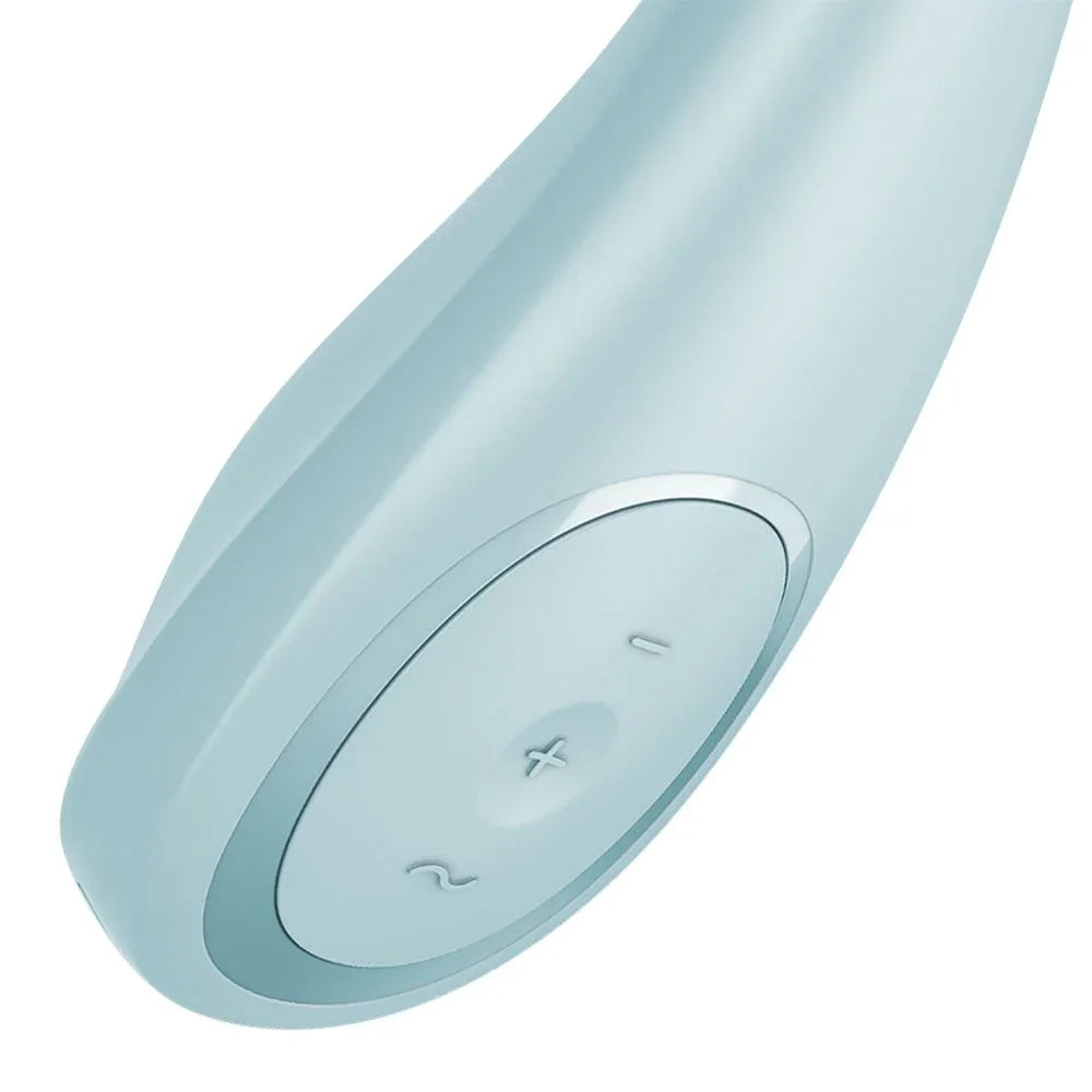 Satisfyer G-Spot Wave 2 - Flicking Tip Vibrator in Ice Blue, close-up detail