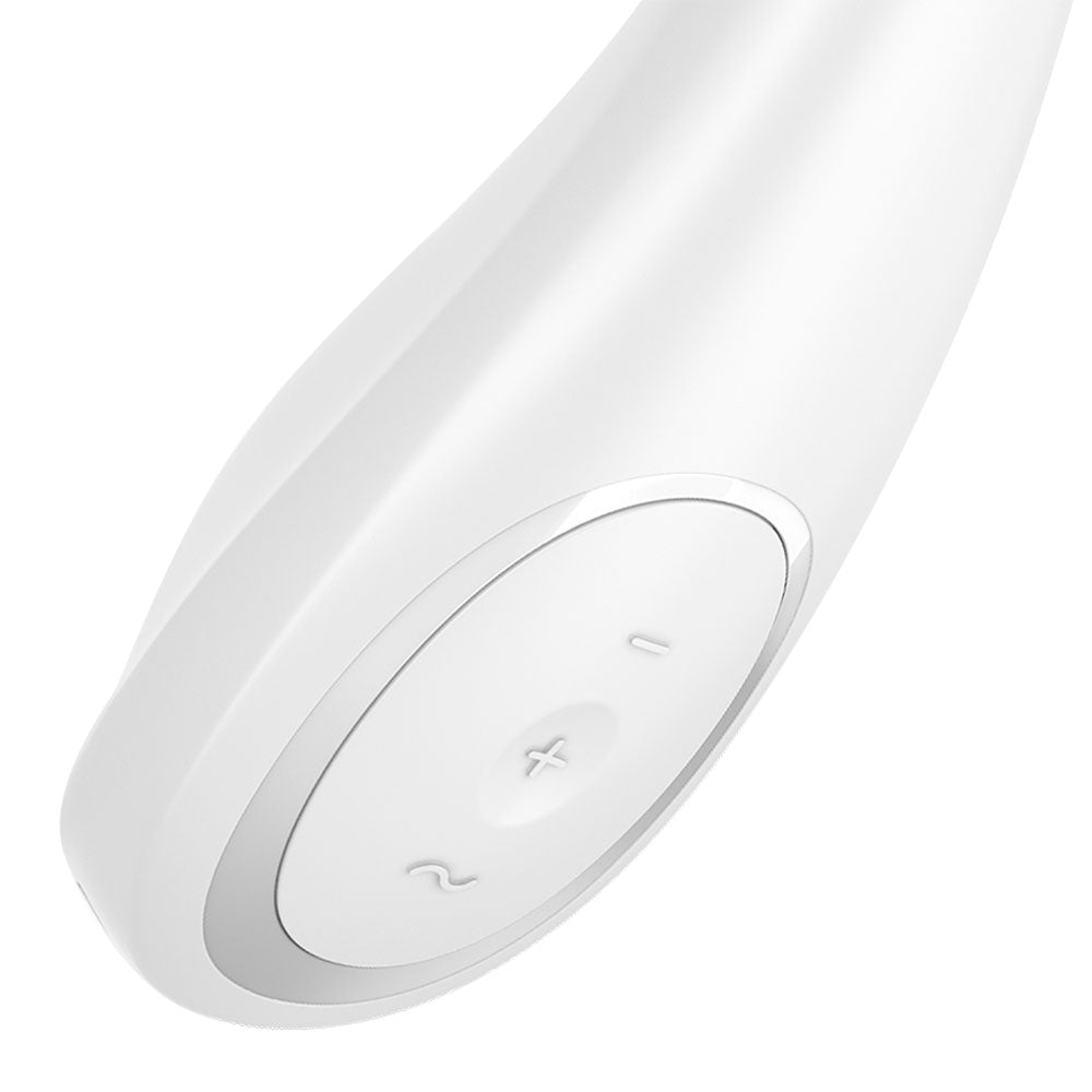 Satisfyer G - Spot Wave 2 - White - White 23.6 cm USB Rechargeable Flicking Tip Vibrator – Sex toys NZ by Naughtyhut. Discreet delivery nationwide.