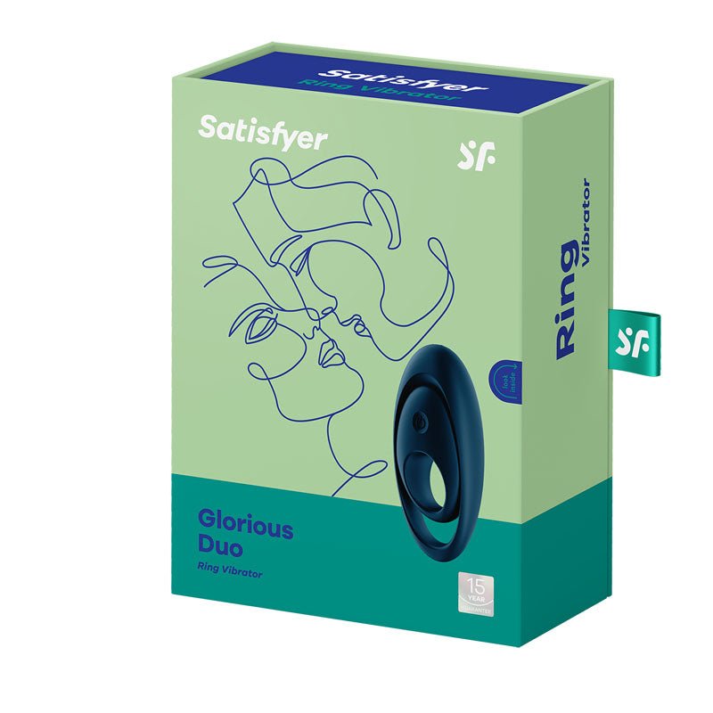 Buy Satisfyer Glorious Duo - Dark Blue USB Rechargeable Cock & Balls Ring – Naughtyhut NZ sex toys online. Discreet delivery & top brands.