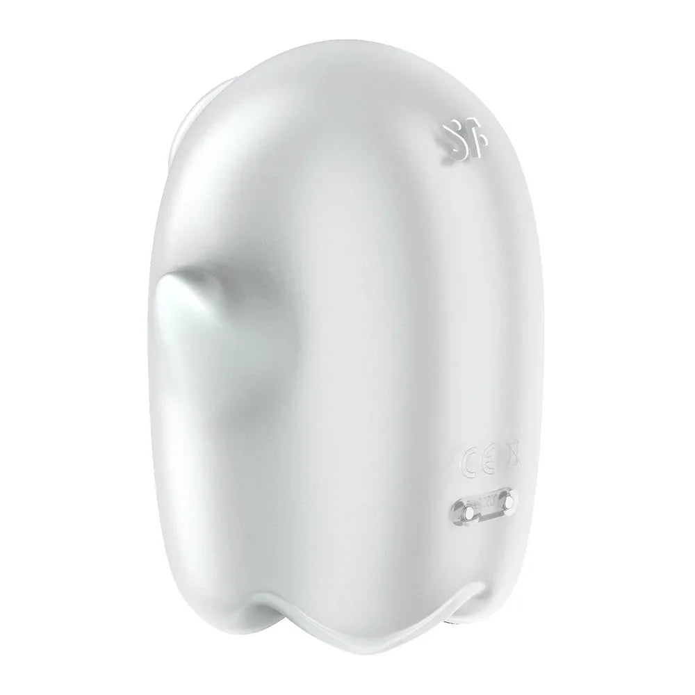 Satisfyer Glowing Ghost - Glow in the Dark Air Pulse Stimulator in White, side profile