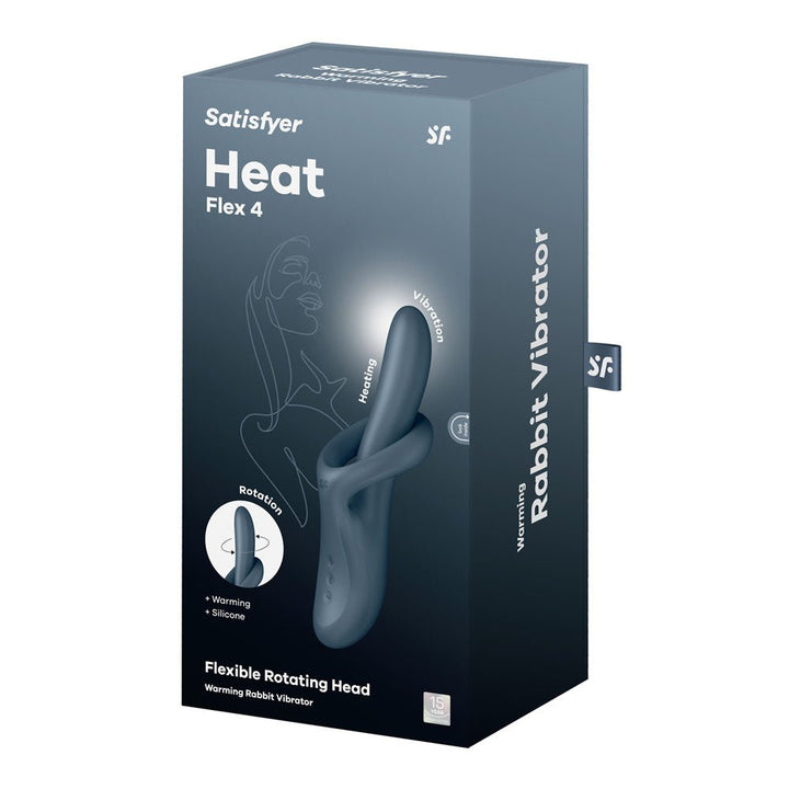 Satisfyer Heat Flex 4 - Grey - Grey USB Rechargeable Heating Vibrator – Sex toys NZ by Naughtyhut. Discreet delivery nationwide.