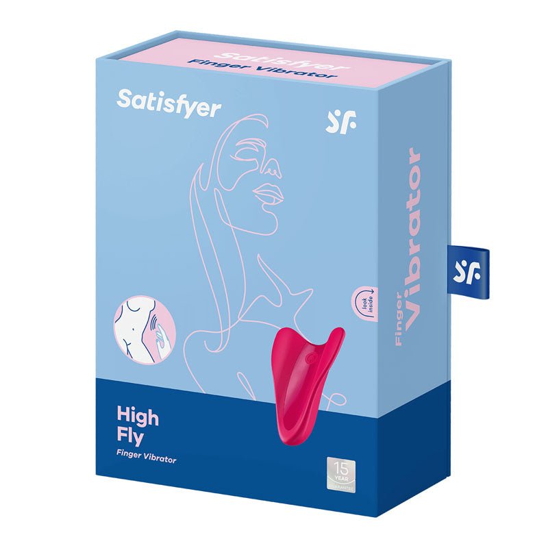 Buy Satisfyer High Fly - Red USB Rechargeable Finger Stimulator – Naughtyhut NZ sex toys online. Discreet delivery & top brands.