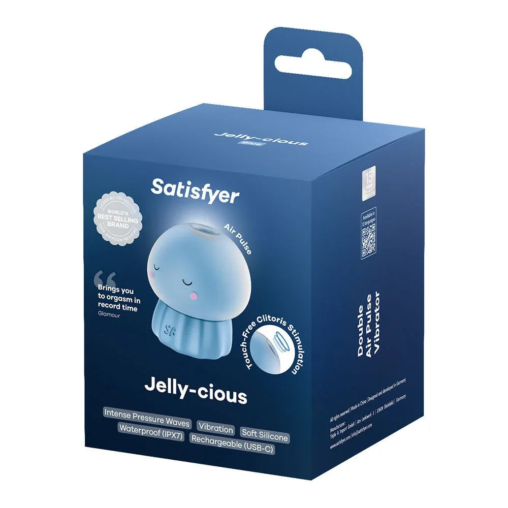Satisfyer Jelly-cious - Air Pulse Stimulator in Blue retail box