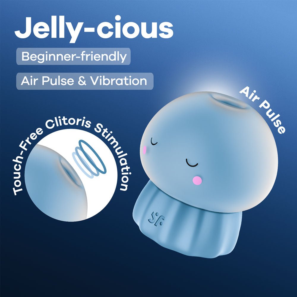 Satisfyer Jelly - cious - Blue USB Rechargeable Air Pulse Stimulator – Sex toys NZ by Naughtyhut. Discreet delivery nationwide.