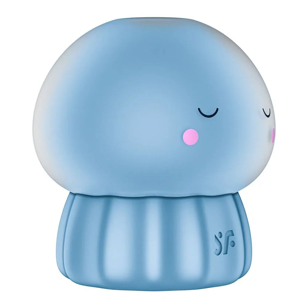 Satisfyer Jelly-cious - Air Pulse Stimulator in Blue, angled view