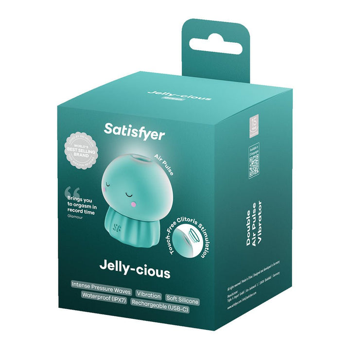 Satisfyer Jelly - cious - Green - Green USB Rechargeable Air Pulse Stimulator – Sex toys NZ by Naughtyhut. Discreet delivery nationwide.