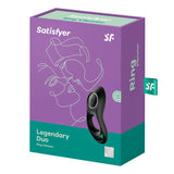Buy Satisfyer Legendary Duo - Black USB Rechargeable Cock & Balls Ring – Naughtyhut NZ sex toys online. Discreet delivery & top brands.