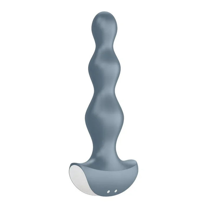 Satisfyer Lolli-Plug 2 - Vibrating Anal Beads in Grey, side profile