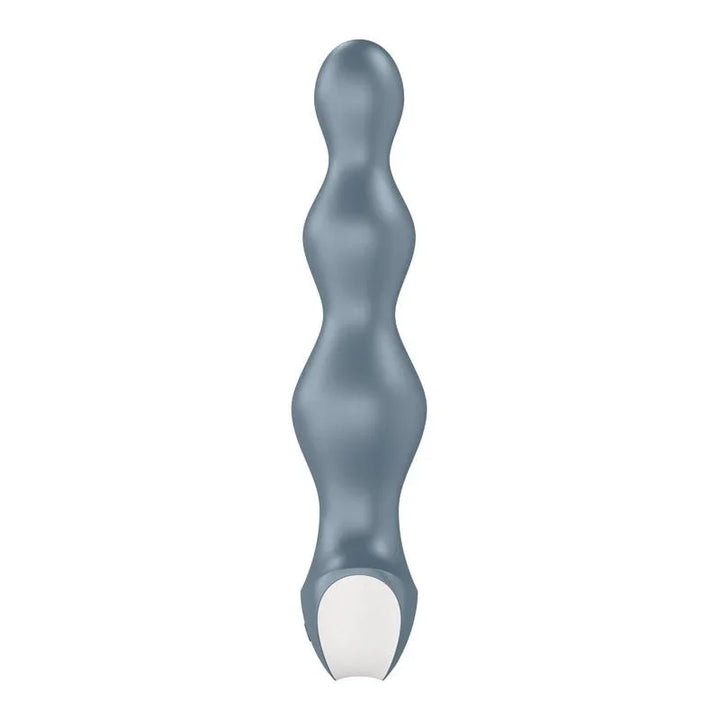 Satisfyer Lolli-Plug 2 - Vibrating Anal Beads in Grey, angled view