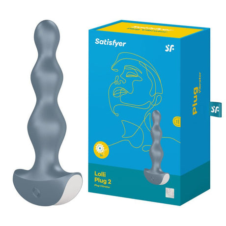 Buy Satisfyer Lolli - Plug 2 - Gray Vibrating Anal Beads – Naughtyhut NZ sex toys online. Discreet delivery & top brands.