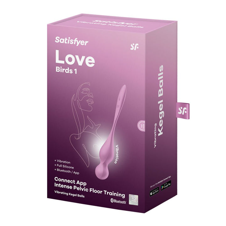 Satisfyer Love Birds 1 - Pink - Pink USB Rechargeable Pelvic Floor Trainer with App Control – Sex toys NZ by Naughtyhut. Discreet delivery nationwide.