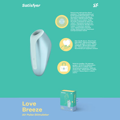 Buy Satisfyer Love Breeze - Touch - Free USB - Rechargeable Clitoral Stimulator with Vibration – Naughtyhut NZ sex toys online. Discreet delivery & top brands.