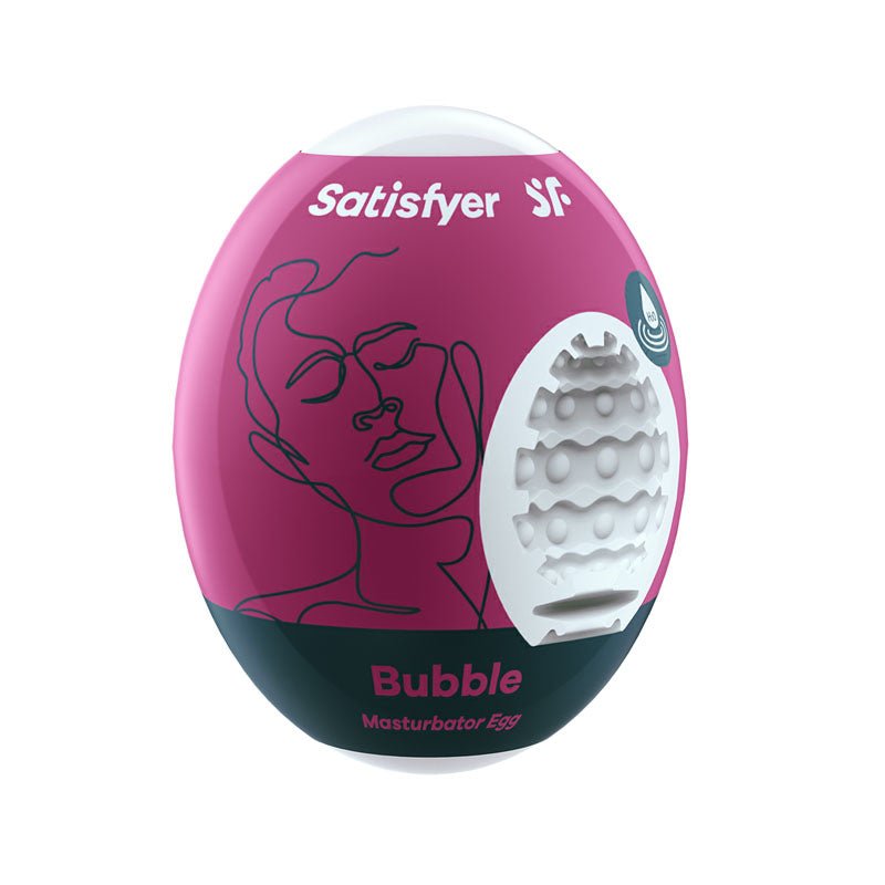 Satisfyer Masturbator Egg - Bubble - White Stroker Sleeve – Sex toys NZ by Naughtyhut. Discreet delivery nationwide.