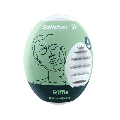 Buy Satisfyer Masturbator Egg - Riffle - White Stroker Sleeve – Naughtyhut NZ sex toys online. Discreet delivery & top brands.