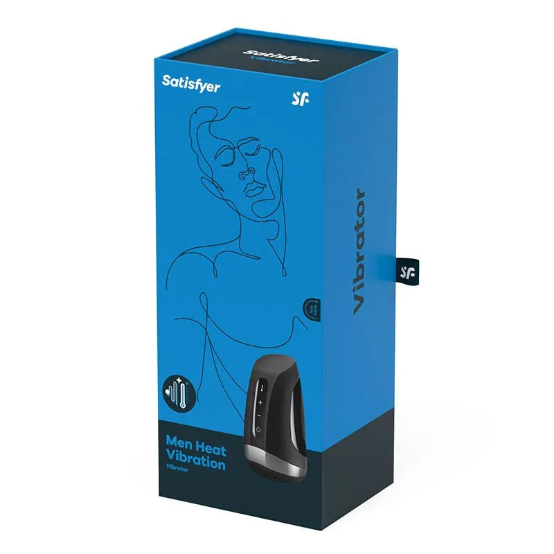 Satisfyer Men Heat Vibration - Black USB Rechargeable Masturbator – Sex toys NZ by Naughtyhut. Discreet delivery nationwide.