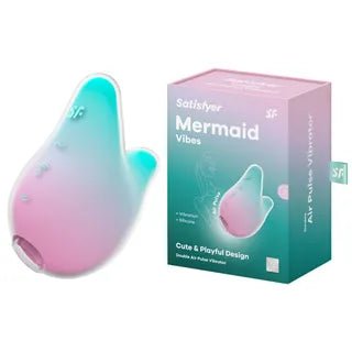 Buy Satisfyer Mermaid Vibes Air Pulse - Mint/Pink – Naughtyhut NZ sex toys online. Discreet delivery & top brands.