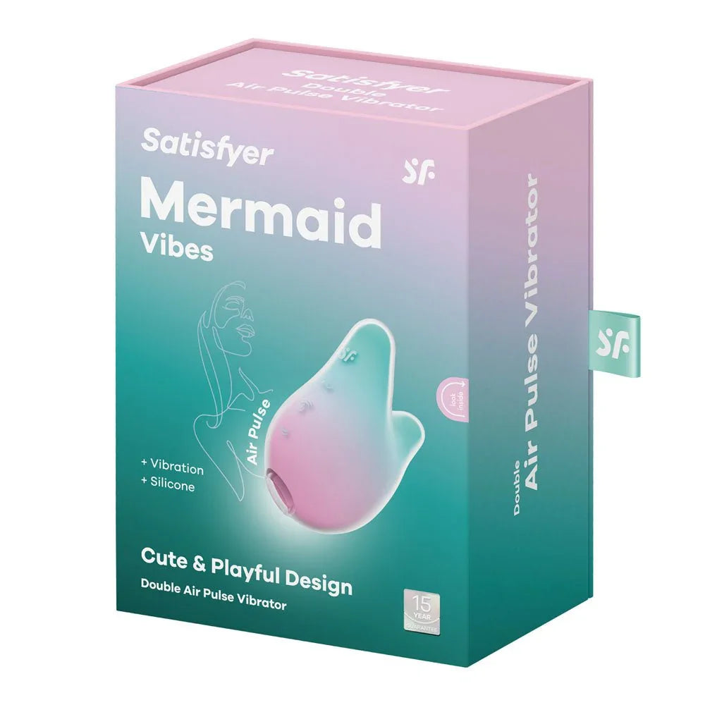 Satisfyer Mermaid Vibes - Air Pulse Stimulator in Mint/Pink retail box