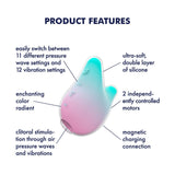 Buy Satisfyer Mermaid Vibes - Mint/Pink - Mint/Pink USB Rechargeable Air Pulse Stimulator – Naughtyhut NZ sex toys online. Discreet delivery & top brands.