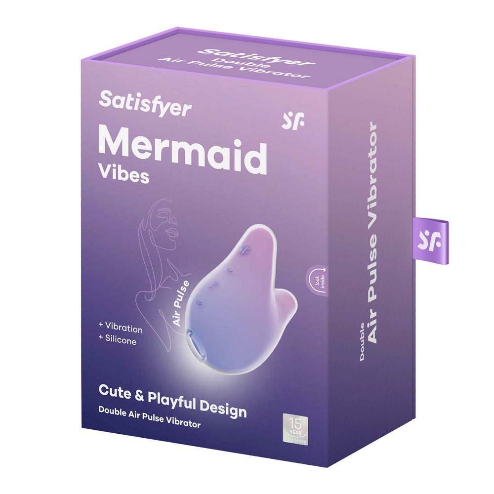 Buy Satisfyer Mermaid Vibes - Violet/Pink - Violet/Pink USB Rechargeable Air Pulse Stimulator – Naughtyhut NZ sex toys online. Discreet delivery & top brands.