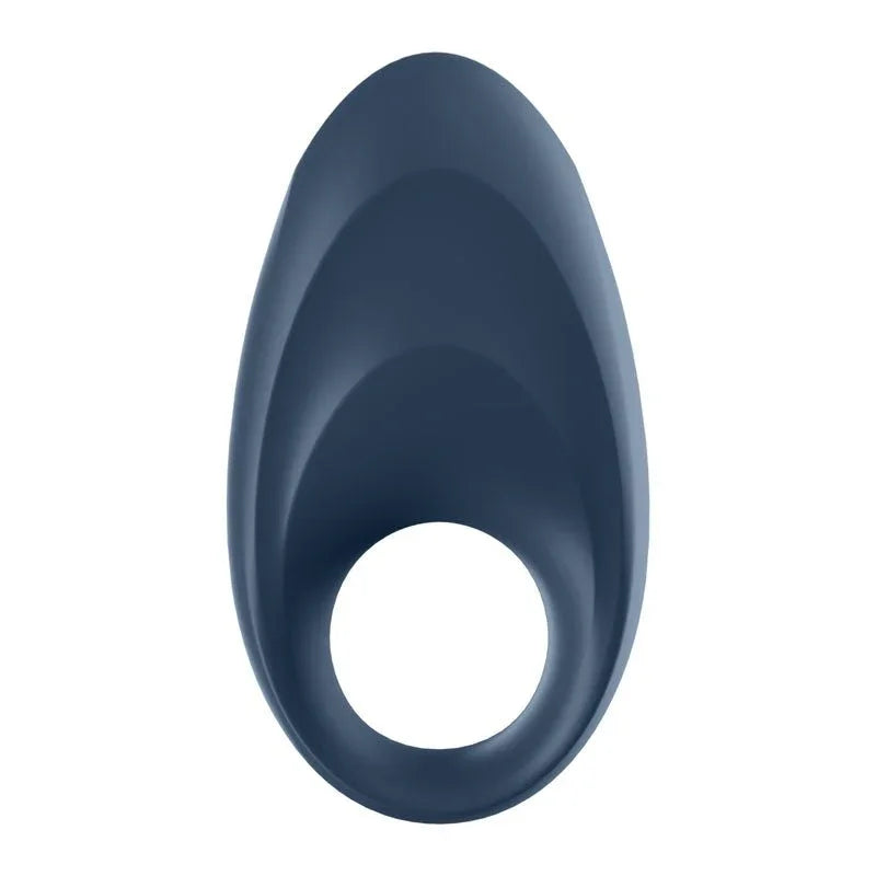 Satisfyer Mighty One - App Controlled Vibrating Cock Ring in Navy, side profile