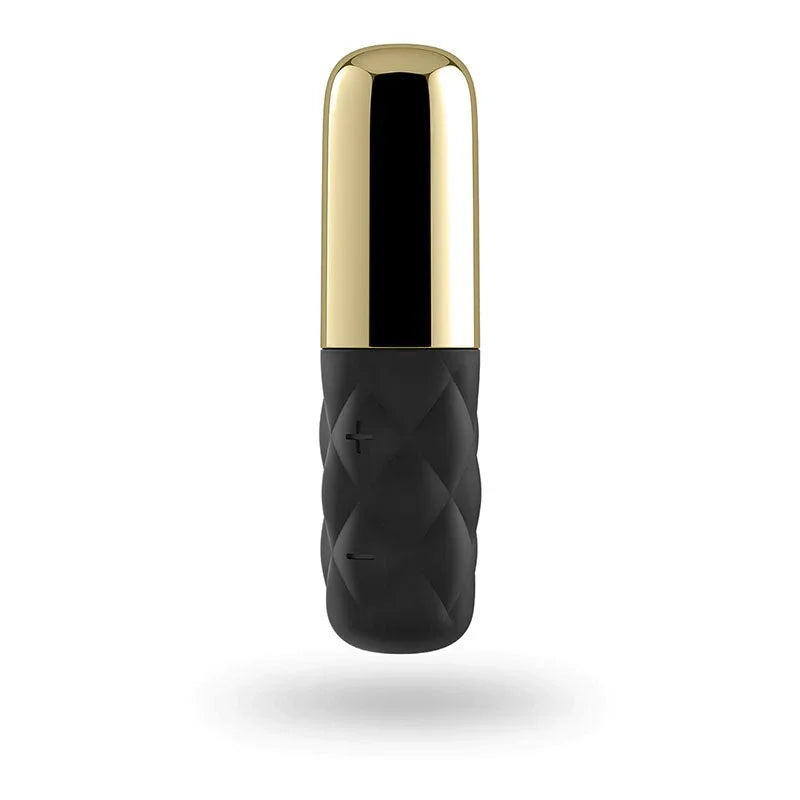 Satisfyer Mini Sparking Darling - Mini Vibrator in Gold, side profile