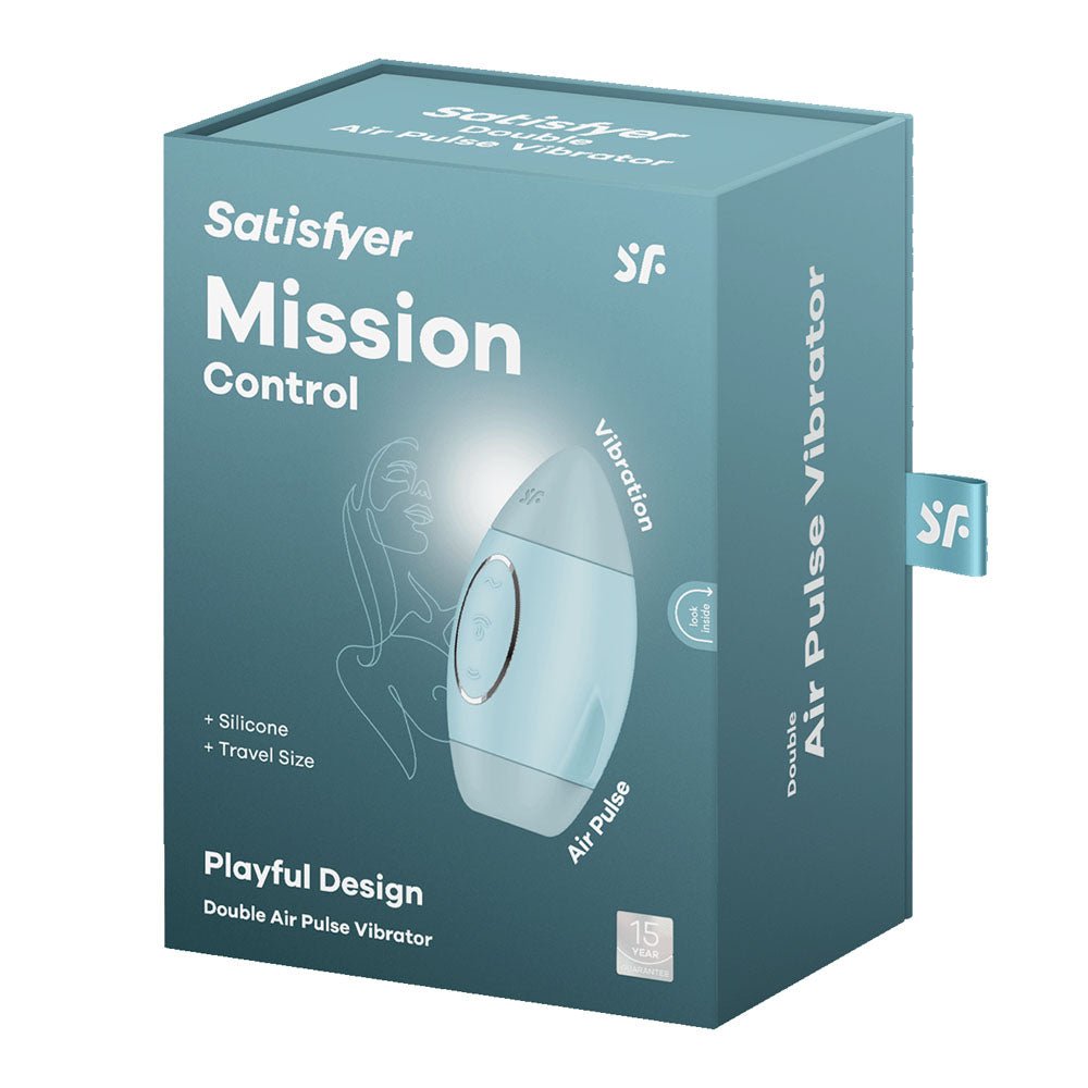 Buy Satisfyer Mission Control - Blue - Blue USB Rechargeable Vibrating Air Pulse Stimulator – Naughtyhut NZ sex toys online. Discreet delivery & top brands.