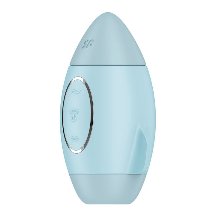 Satisfyer Mission Control - Blue - Blue USB Rechargeable Vibrating Air Pulse Stimulator – Sex toys NZ by Naughtyhut. Discreet delivery nationwide.