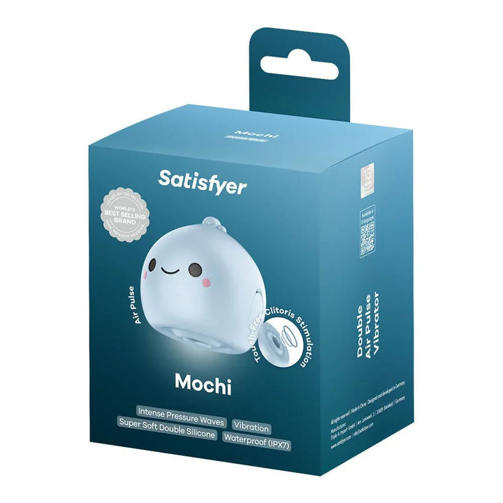 Satisfyer Mochi - Air Pulse Stimulator in Frost Blue retail box