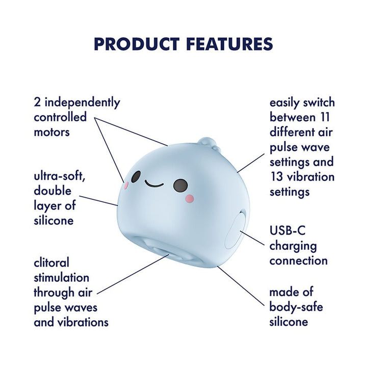 Satisfyer Mochi - Frost Blue - Frost Blue USB Rechargeable Air Pulse Stimulator – Sex toys NZ by Naughtyhut. Discreet delivery nationwide.