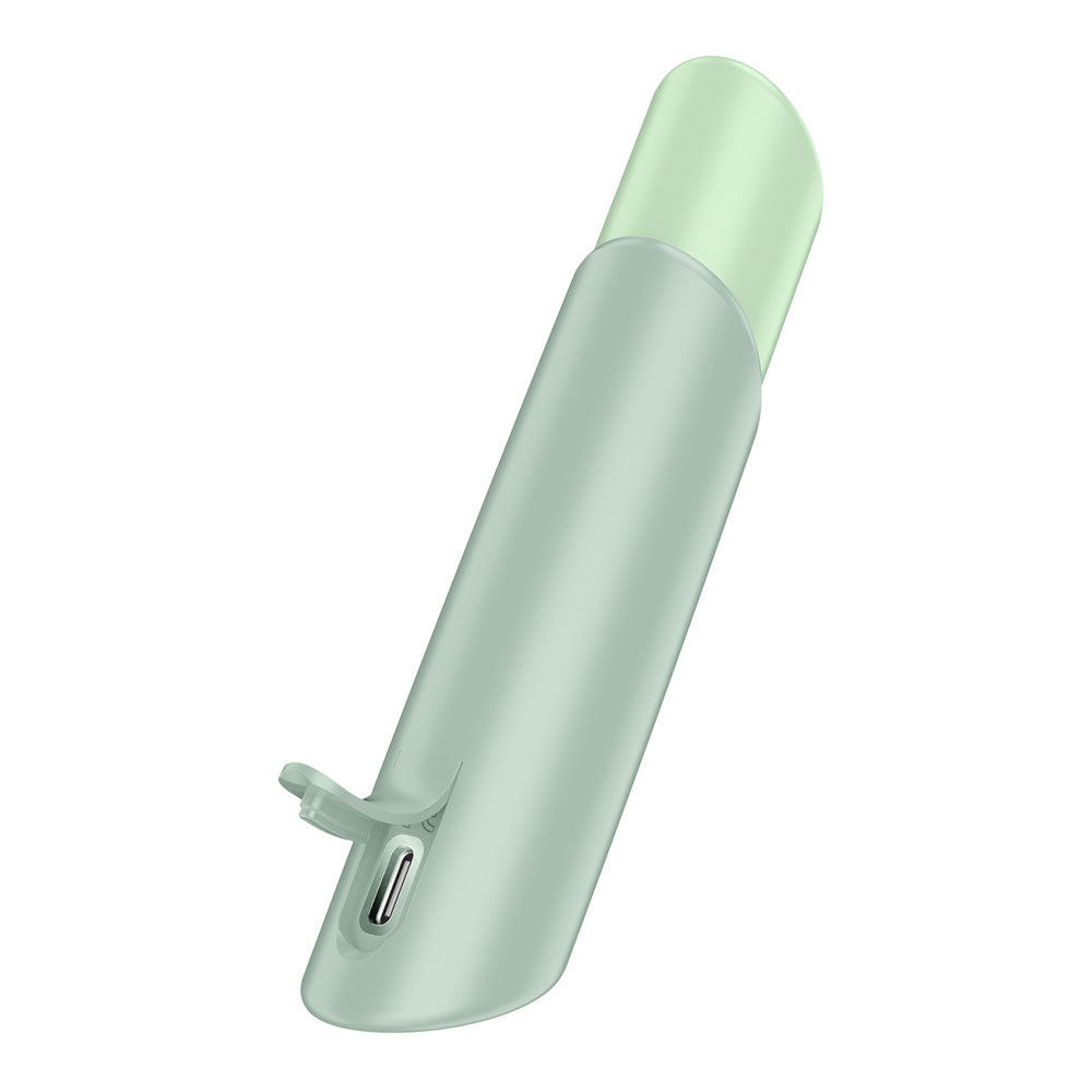 Buy Satisfyer Naughty Kiss - Mint Green USB Rechargeable Air Pulse Stimulator – Naughtyhut NZ sex toys online. Discreet delivery & top brands.