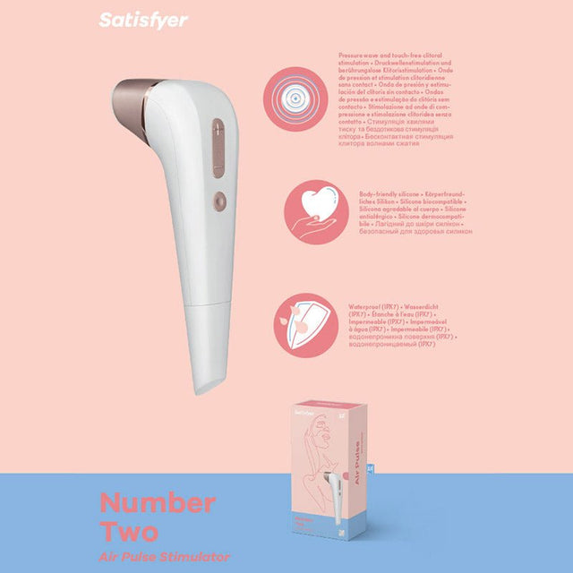 Buy Satisfyer Number 2 - White Touch - Free Clitoral Stimulator – Naughtyhut NZ sex toys online. Discreet delivery & top brands.
