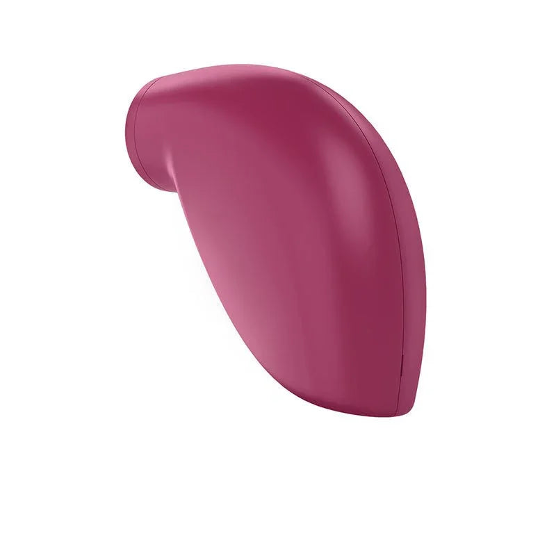Satisfyer One Night Stand - Disposable Clitoral Stimulator in Maroon, side profile