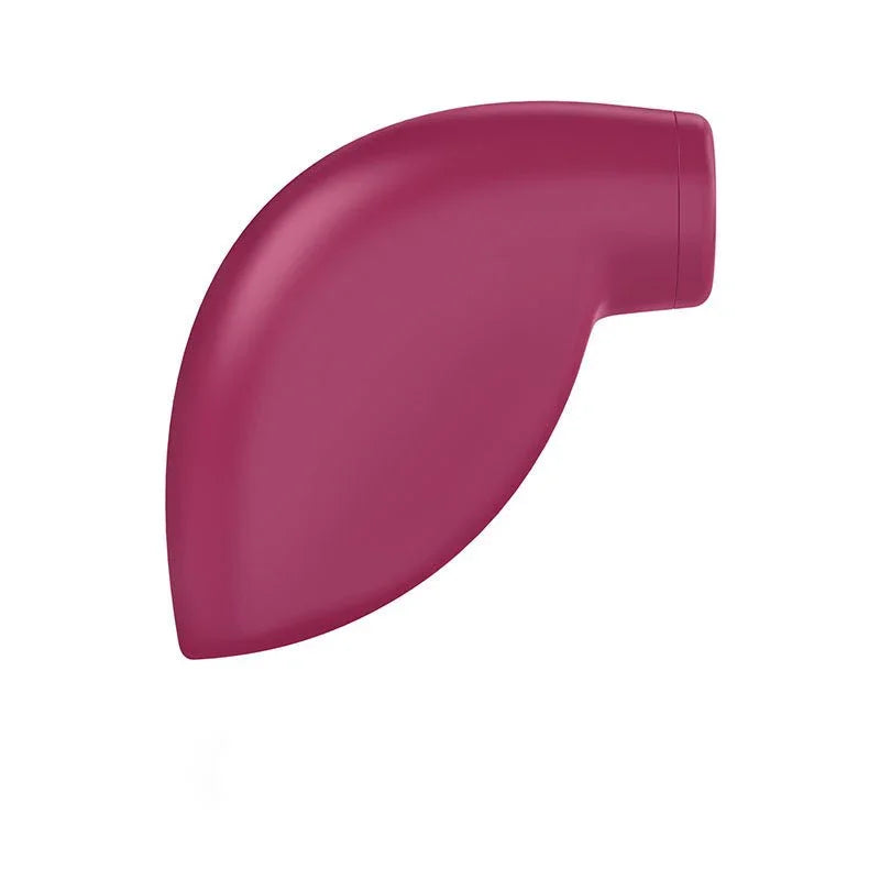 Satisfyer One Night Stand - Disposable Clitoral Stimulator in Maroon, angled view