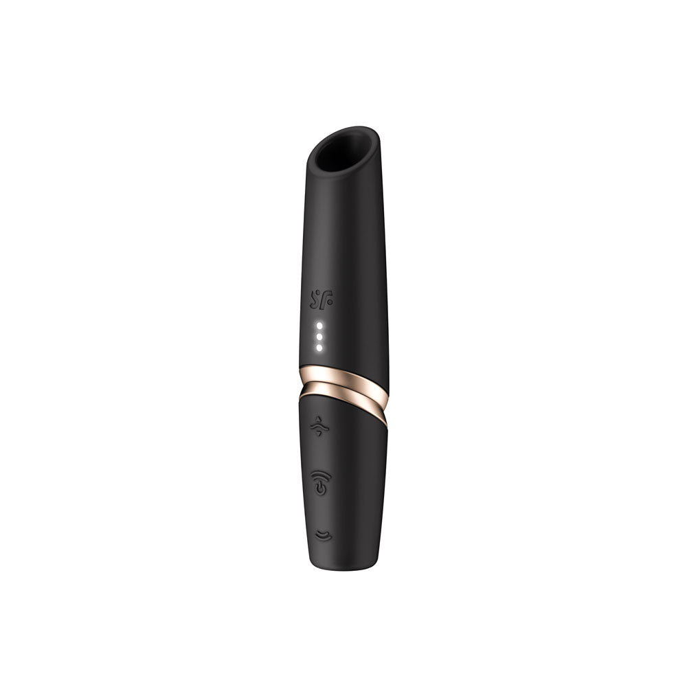 Buy Satisfyer Perfect Kiss - Black USB Rechargeable Air Pulse Stimulator – Naughtyhut NZ sex toys online. Discreet delivery & top brands.