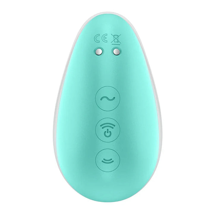 Satisfyer Pixie Dust - Vibrating Air Pulse Stimulator in Mint/Pink, back view