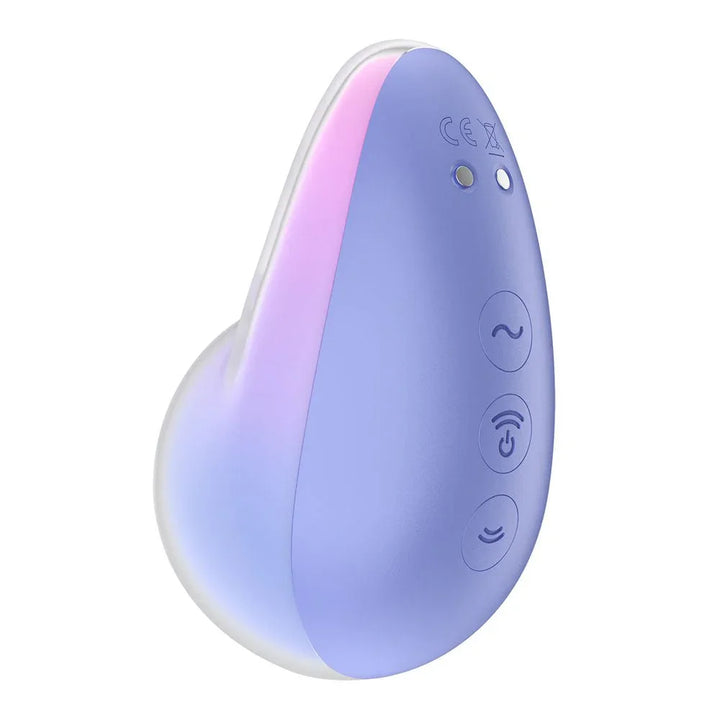Satisfyer Pixie Dust - Vibrating Air Pulse Stimulator in Violet/Pink, side profile